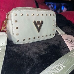 Valentino Mint Green Crossbody Bag with Gold Studs